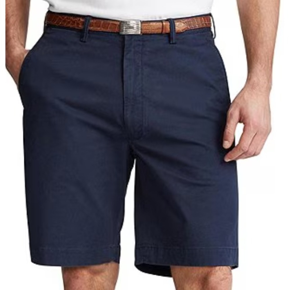 Polo Ralph Lauren Stretch Classic Fit Core Replen Chino Shorts 50 Big 9" INK